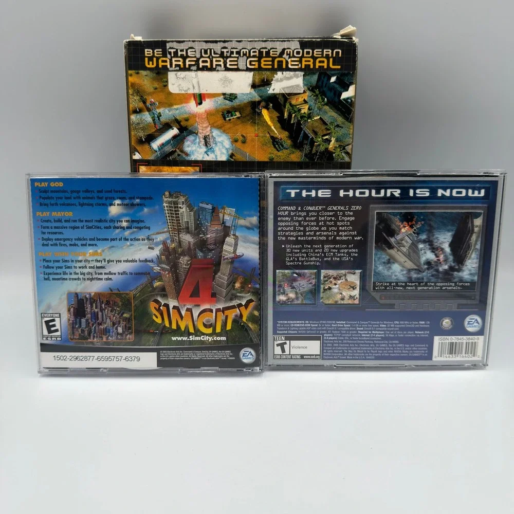 Command & Conquer Generals + Zero Hour Expansion Pack PC CD-ROM EA Games Bundle
